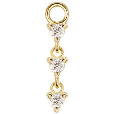 threadless: "Penelope" Chain End in Gold with Genuine Gemstones