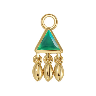 "Tessa" Charm in Gold with Colored Genuine Gemstone