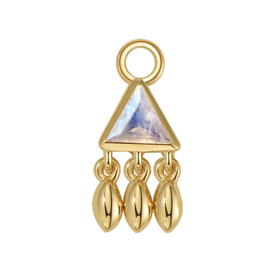 "Tessa" Charm in Gold with Colored Genuine Gemstone