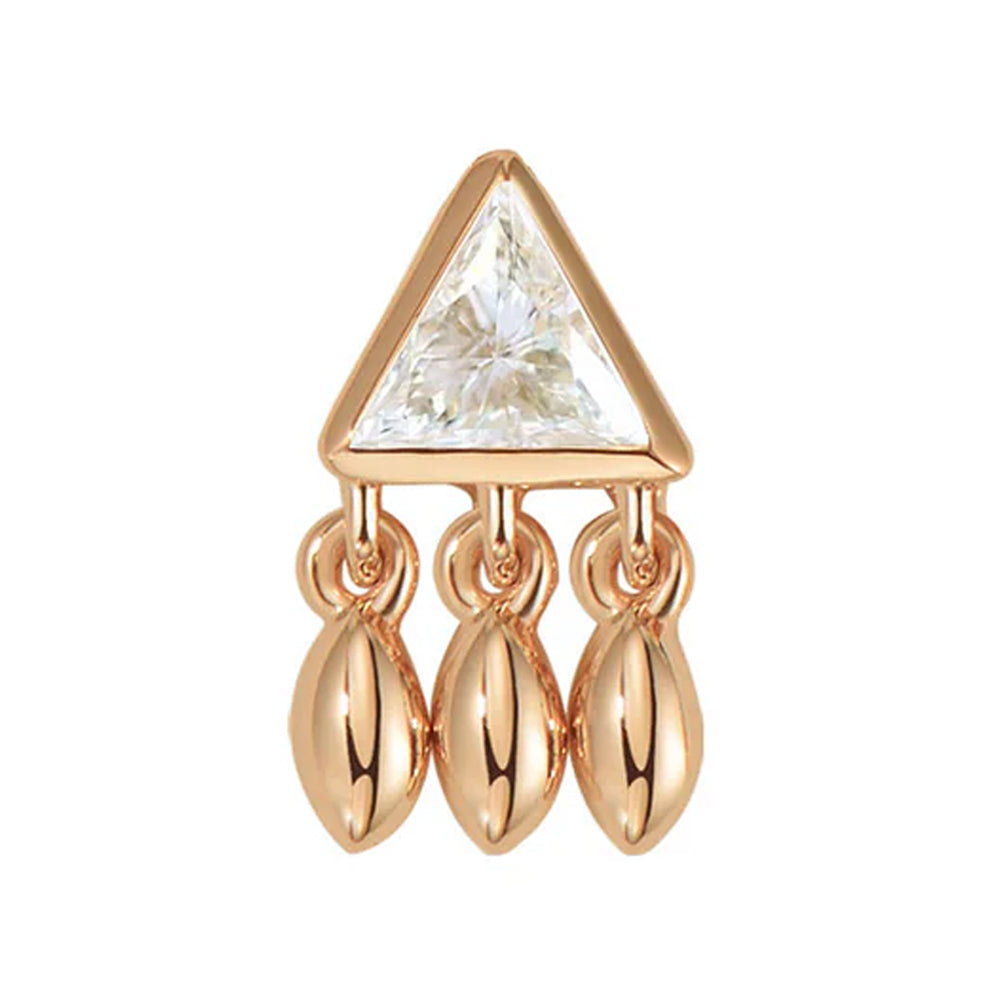 threadless: "Tessa" End in Gold with Diamond