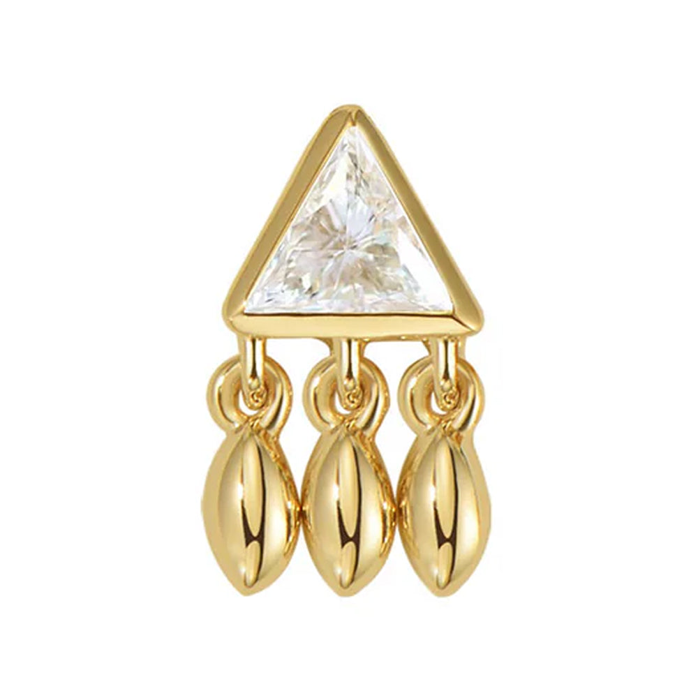 threadless: "Tessa" End in Gold with Diamond