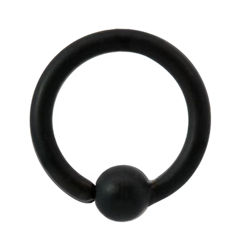Matte Black Niobium Fixed Bead Ring (FBR)