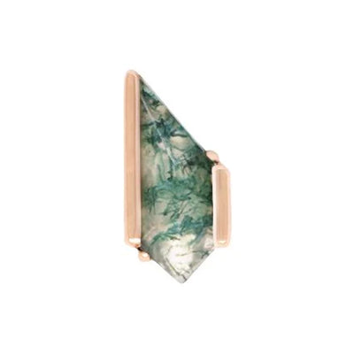 threadless: "Vinyl" End in Gold with Moss Agate