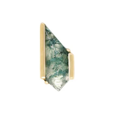 threadless: "Vinyl" End in Gold with Moss Agate