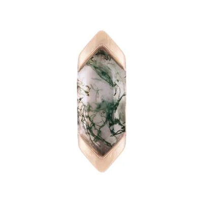 threadless: "Mystic" End in Gold with Moss Agate