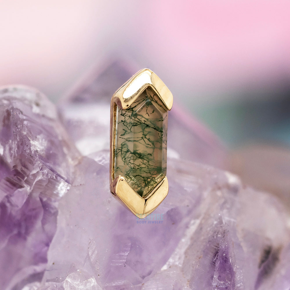 threadless: "Mystic" End in Gold with Moss Agate