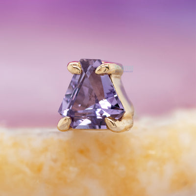 threadless: Claw Set Sapphire End in Gold