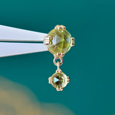 threadless: "Ava" End in Gold with Rose Cut Gemstones