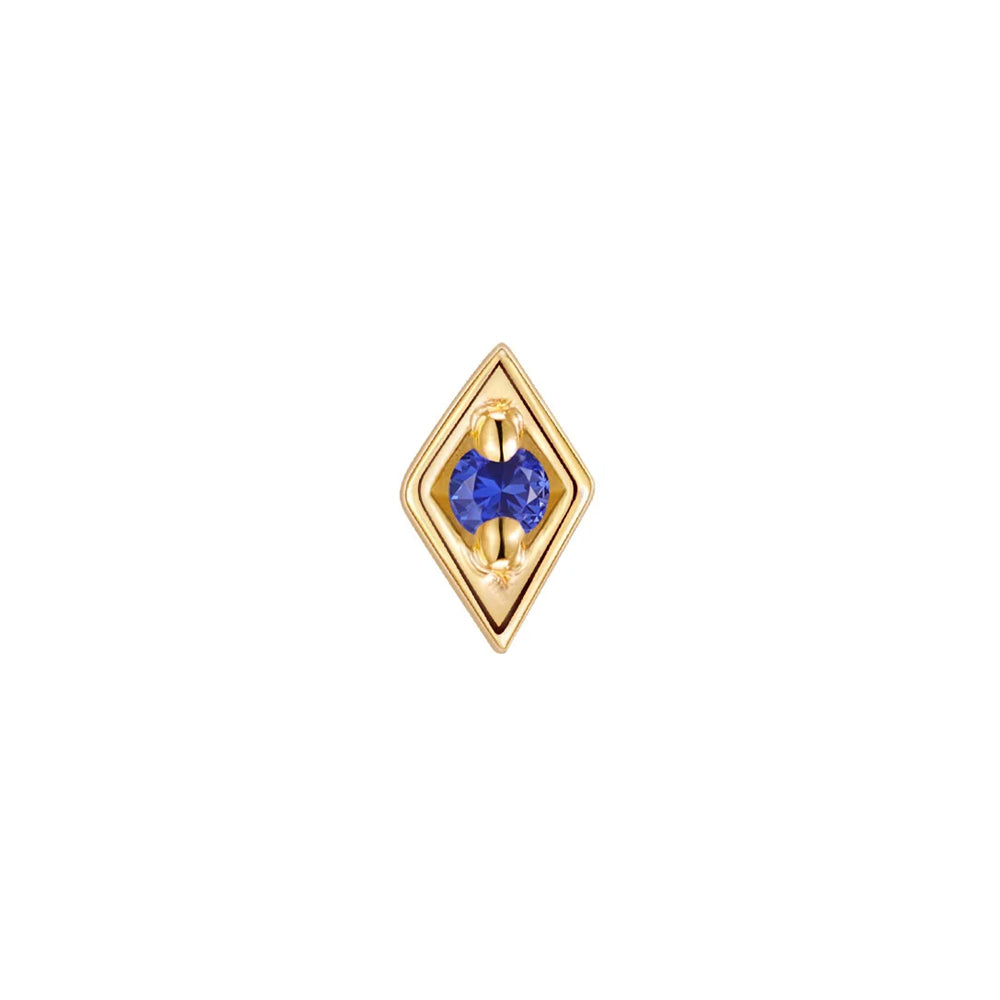 threadless: "Royal" End in Gold with Colored Genuine Gemstones