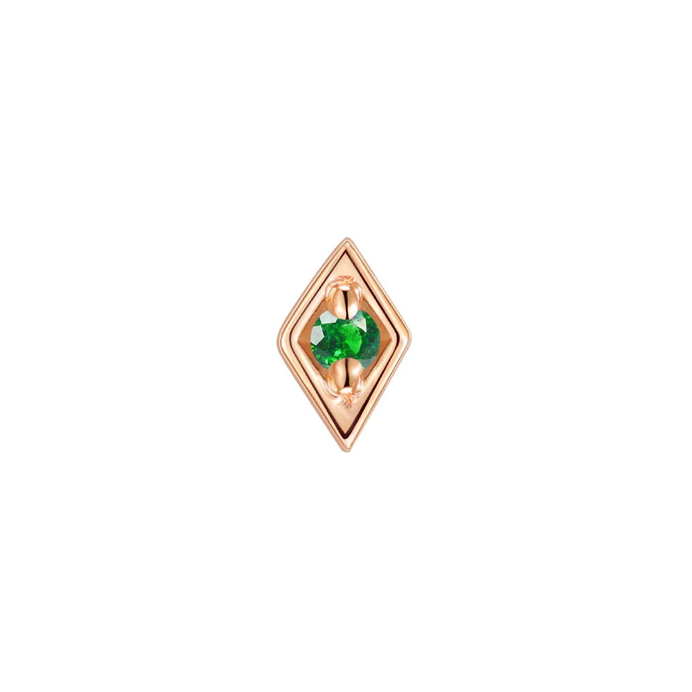 threadless: "Royal" End in Gold with Colored Genuine Gemstones