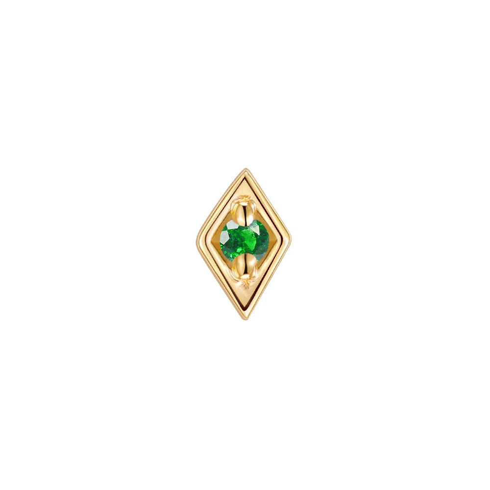 threadless: "Royal" End in Gold with Colored Genuine Gemstones