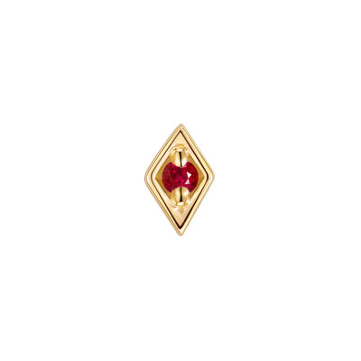 threadless: "Royal" End in Gold with Colored Genuine Gemstones
