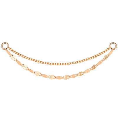 Double Chain Attachment in Gold