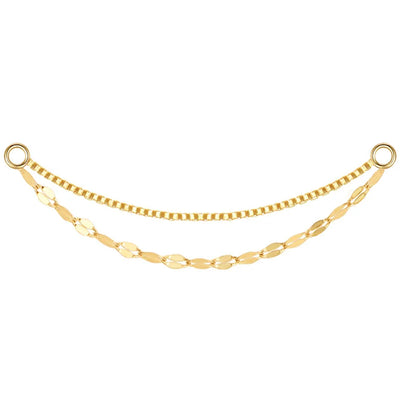 Double Chain Attachment in Gold