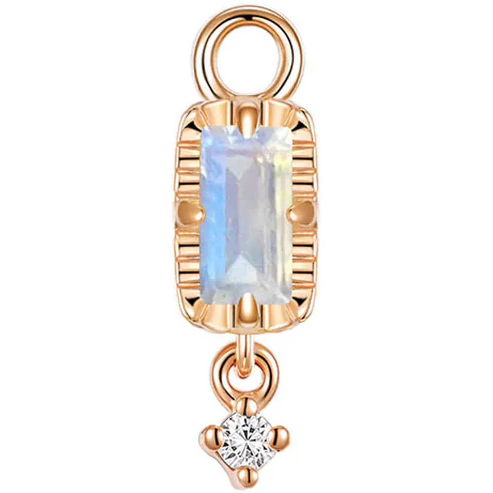 "Jessie" Charm in Gold with Colored Genuine Gemstones