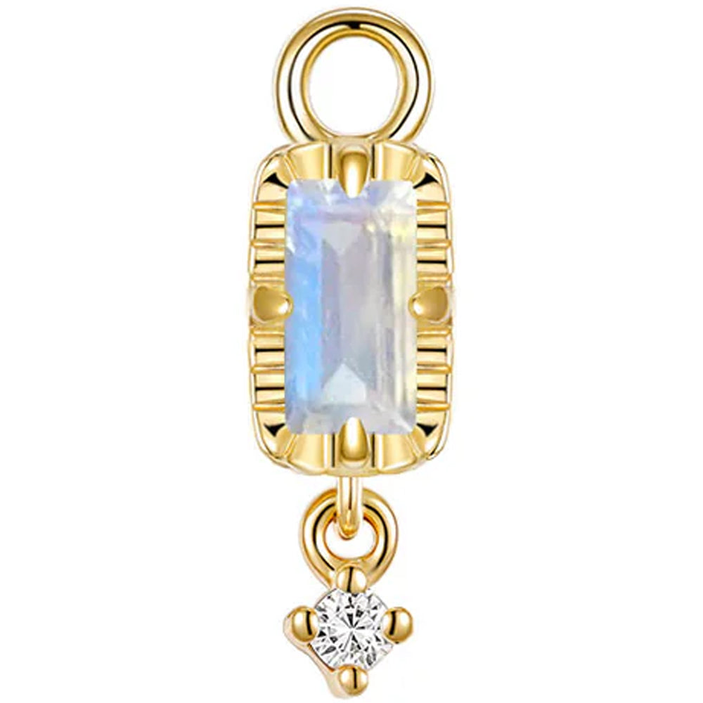 "Jessie" Charm in Gold with Colored Genuine Gemstones