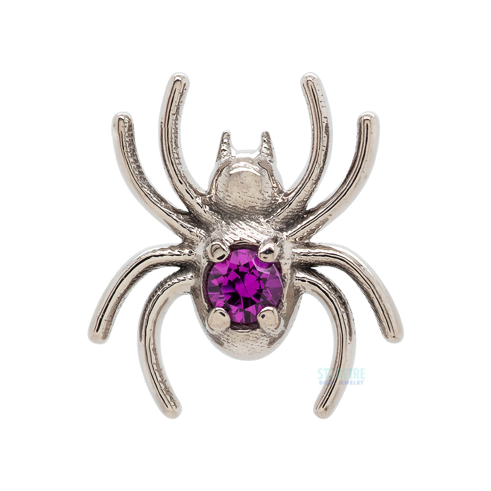 threadless: Spider End in Gold with Brilliant-Cut Gem