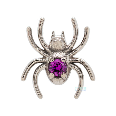 threadless: Spider End in Gold with Brilliant-Cut Gem