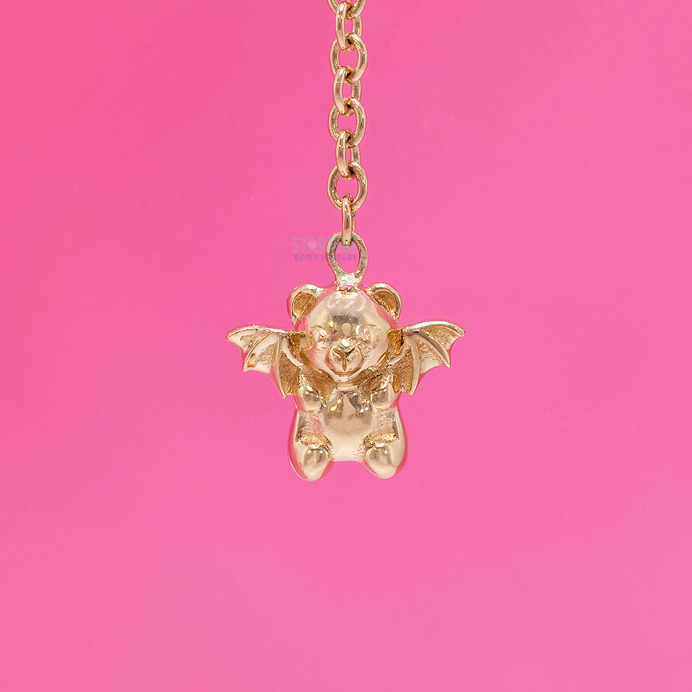 Mini "Nocturna" Chain Charm in Gold & Platinum