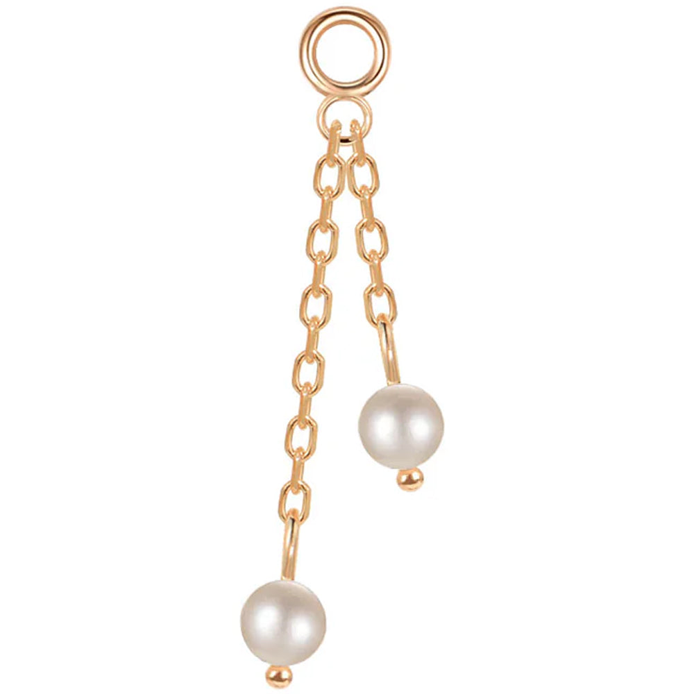 Double Pearl Chain Charm