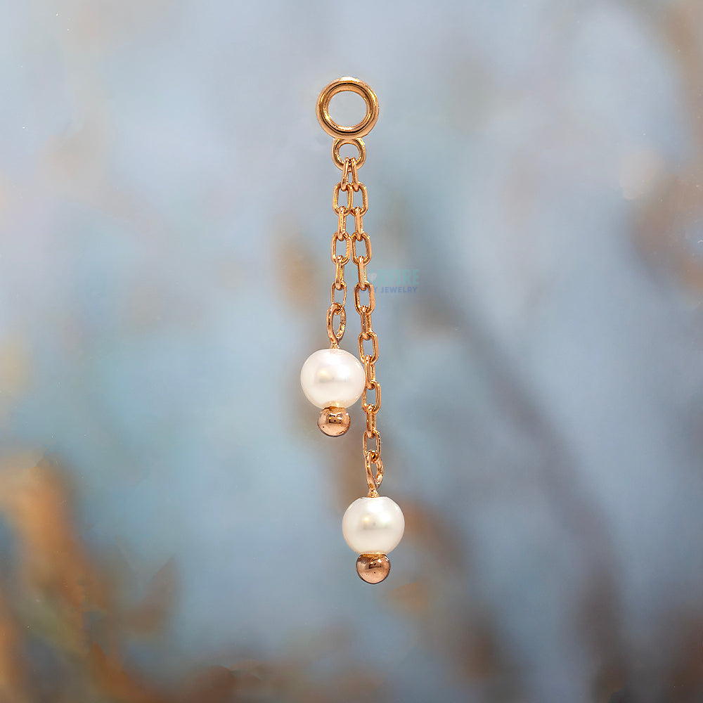 Double Pearl Chain Charm