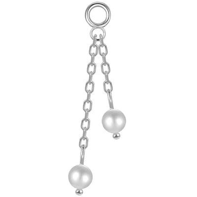 Double Pearl Chain Charm