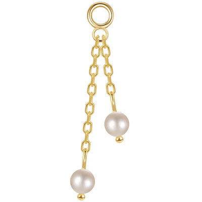 Double Pearl Chain Charm