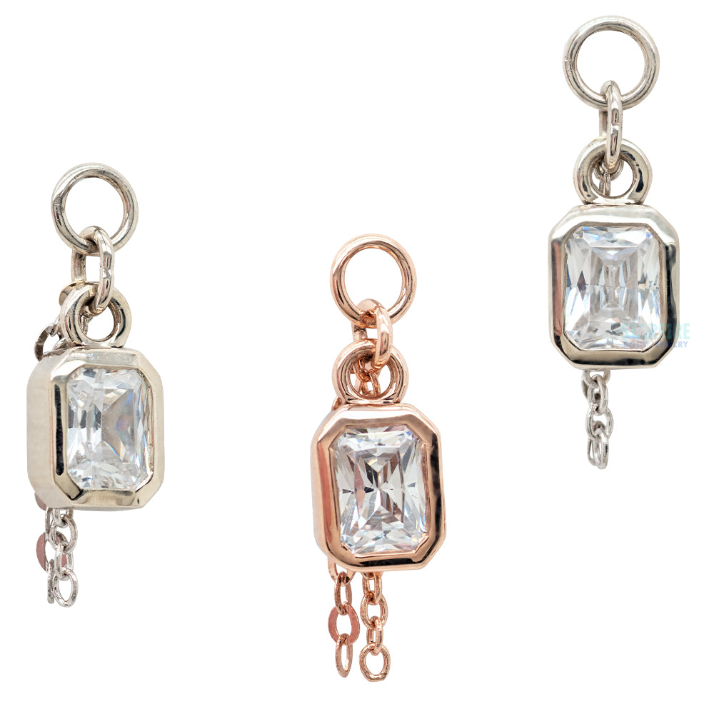 "Growing" Charm in Gold with White CZ