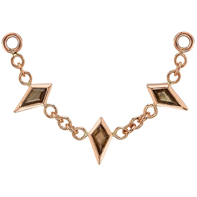 "Hermes" Chain Attachment in Gold with Zawadi Sapphires