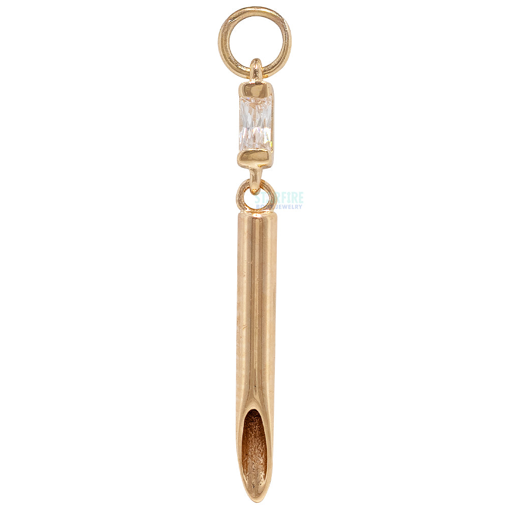 "Kulture" Charm in Gold with CZ
