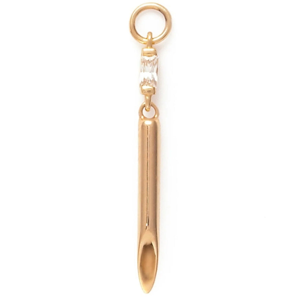 "Kulture" Charm in Gold with CZ