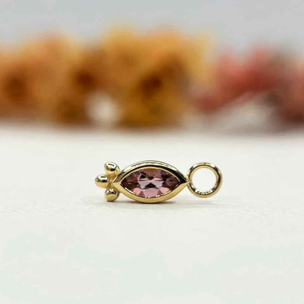 "Kimber" Charm in Gold with Gemstone