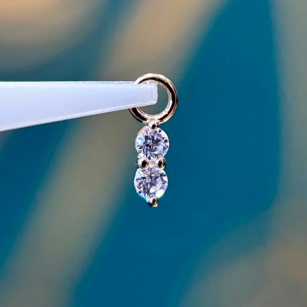 "Aja" Charm in Gold with Gemstones