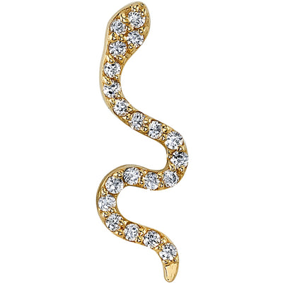 "Mamba" Threaded End in Gold & Platinum with DIAMONDS