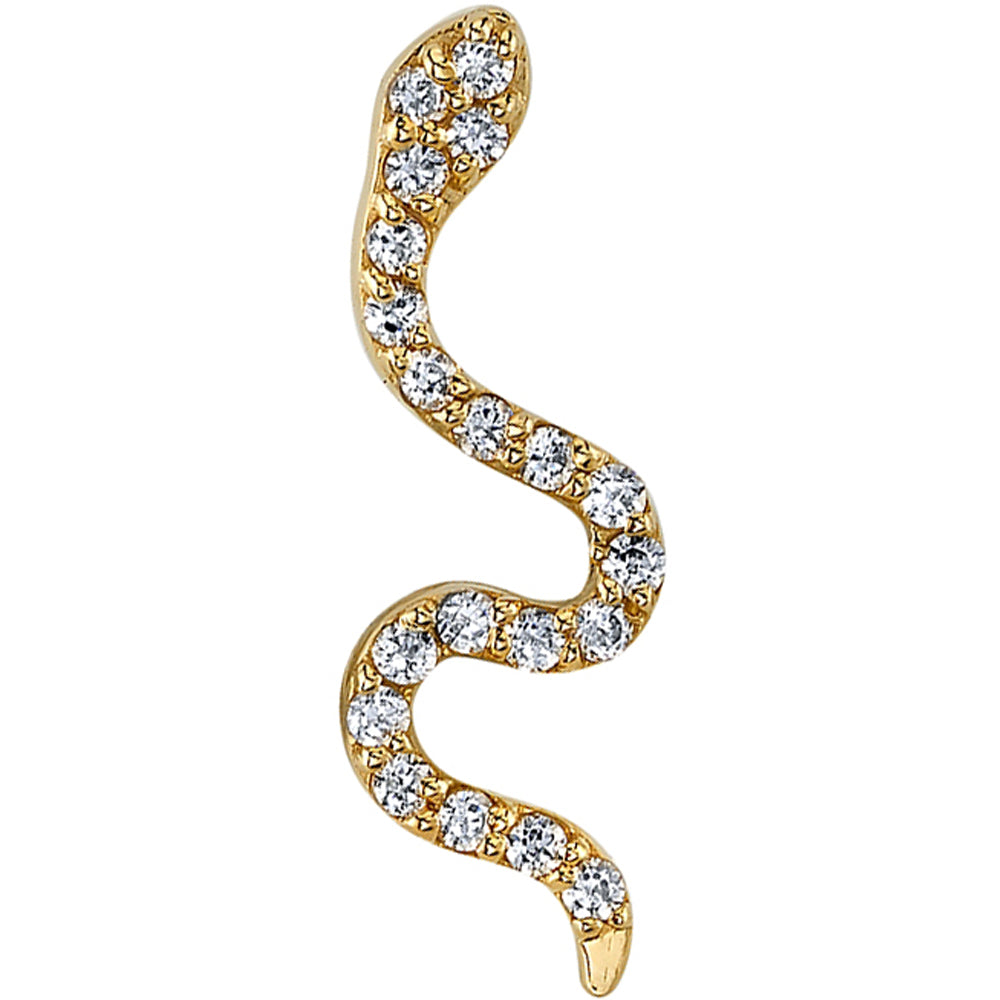 "Mamba" Threaded End in Gold & Platinum with DIAMONDS