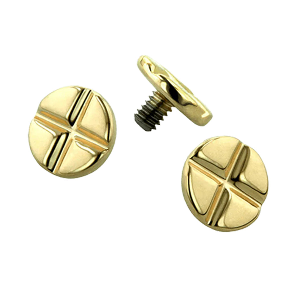 Anatometal Phillips Disk Threaded End in Gold – Starfire Body Jewelry ...