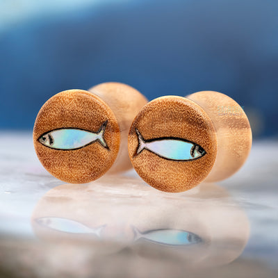 Little Fish Inlay Wood Plugs