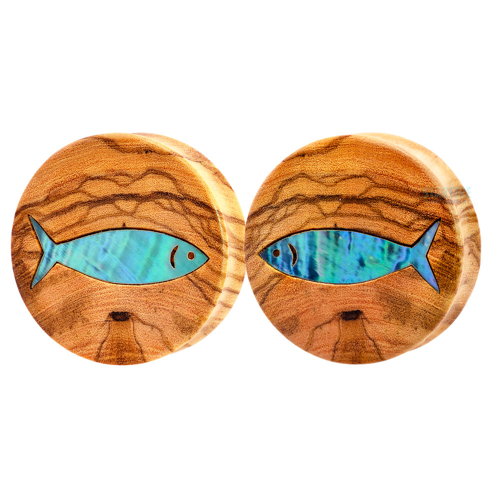 Little Fish Inlay Wood Plugs