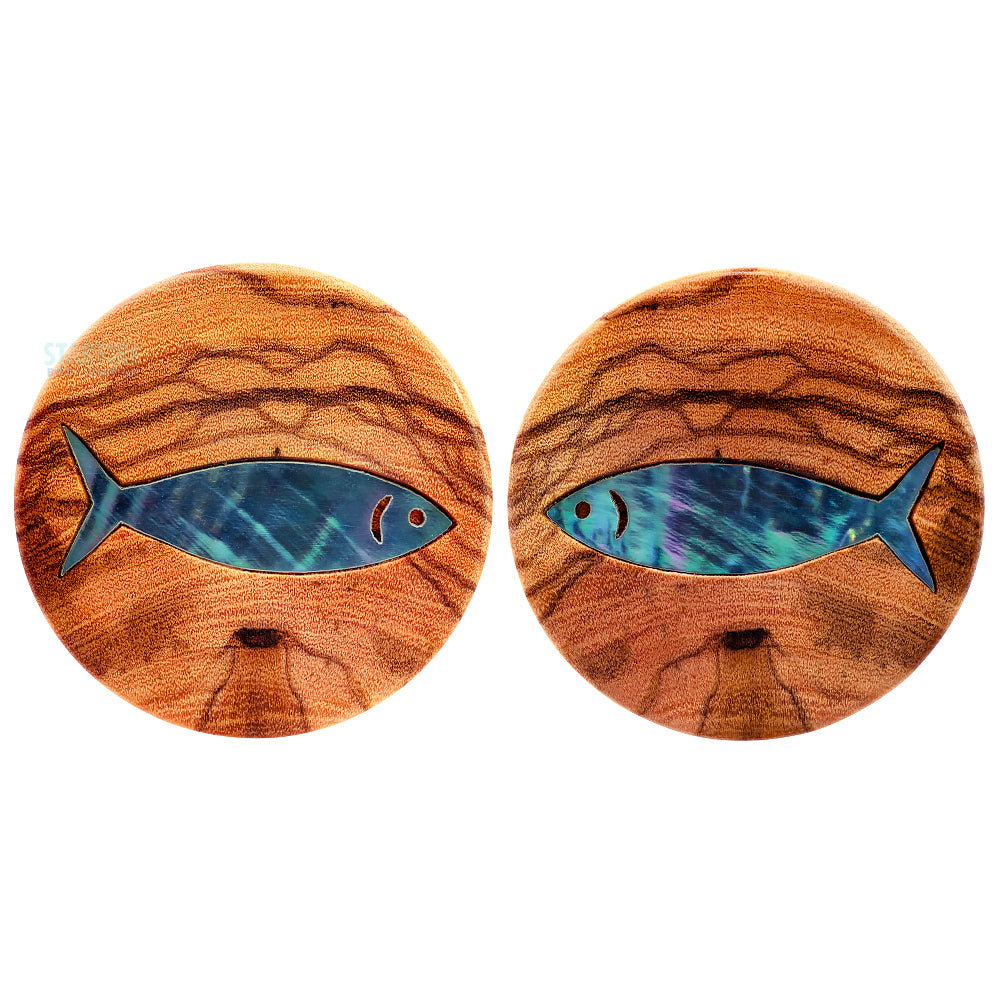 Little Fish Inlay Wood Plugs