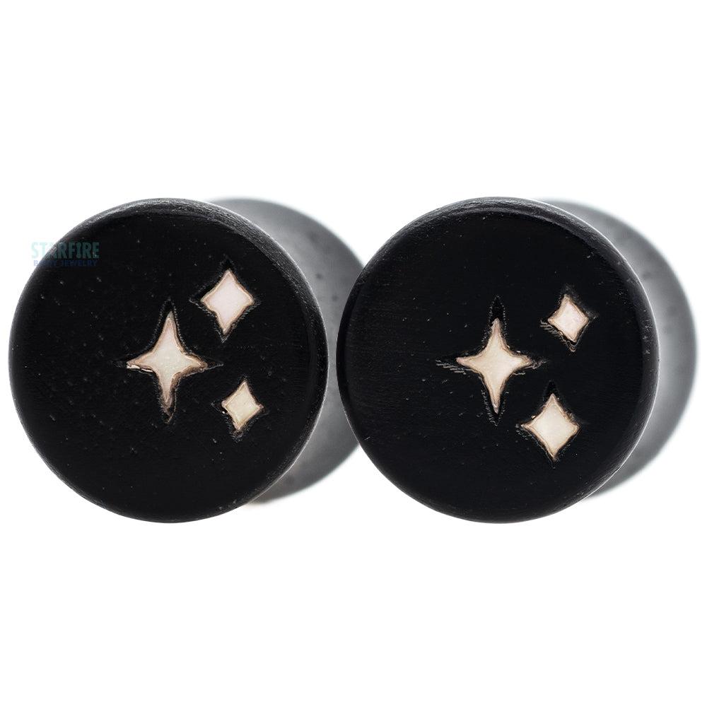 Stardust Wood Inlay Plugs