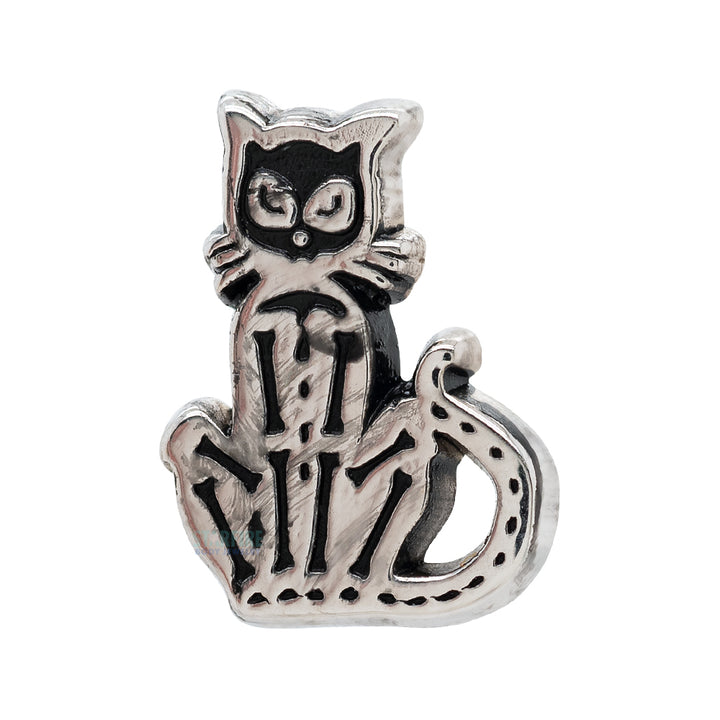 "Skele Cat" Threaded End in Gold