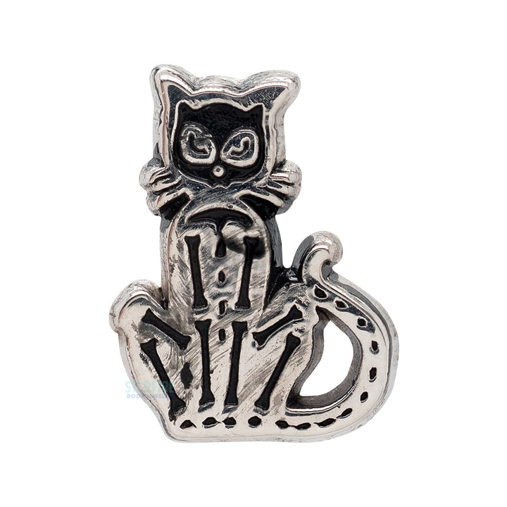 "Skele Cat" Threaded End in Gold