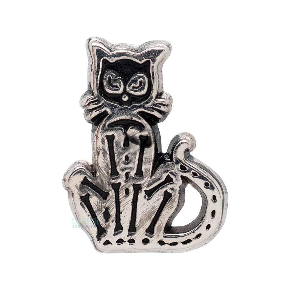 "Skele Cat" Threaded End in Gold