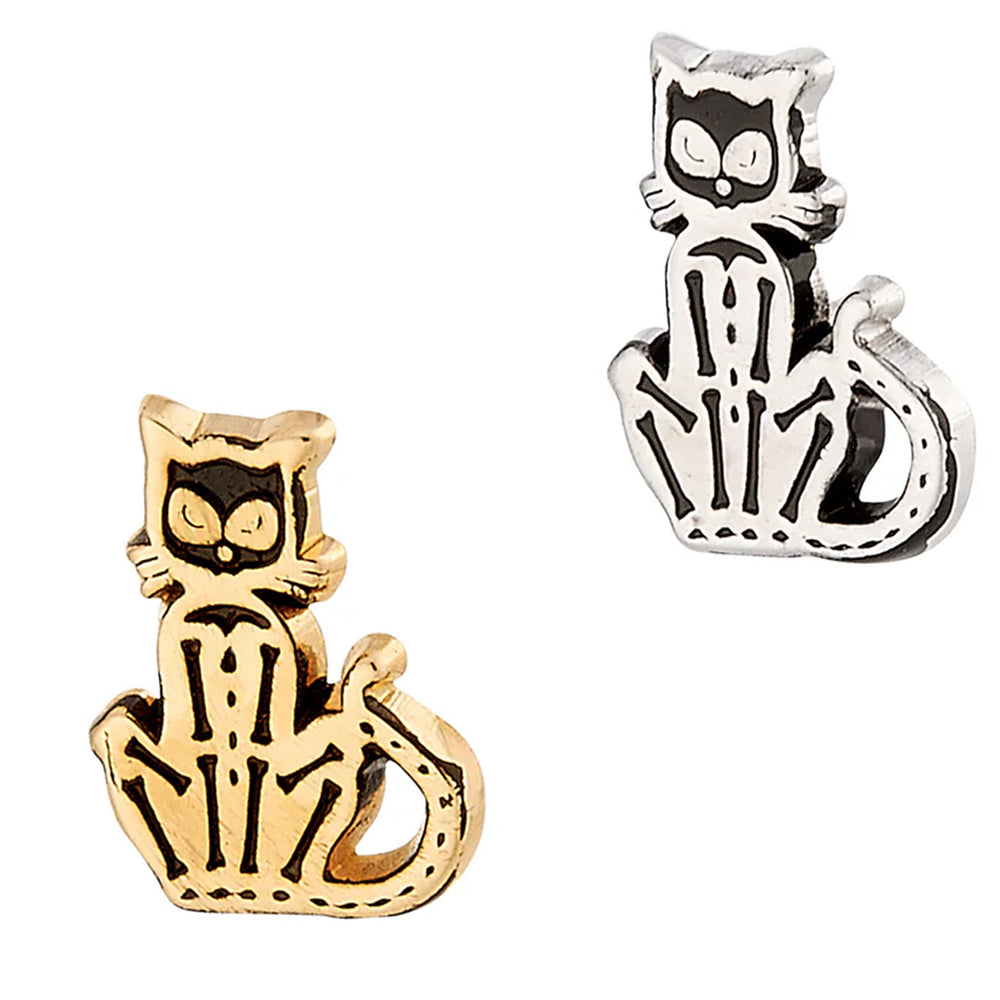 threadless: "Skele Cat" End in Gold