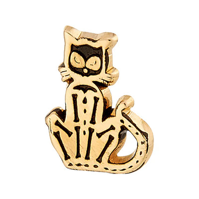 threadless: "Skele Cat" End in Gold