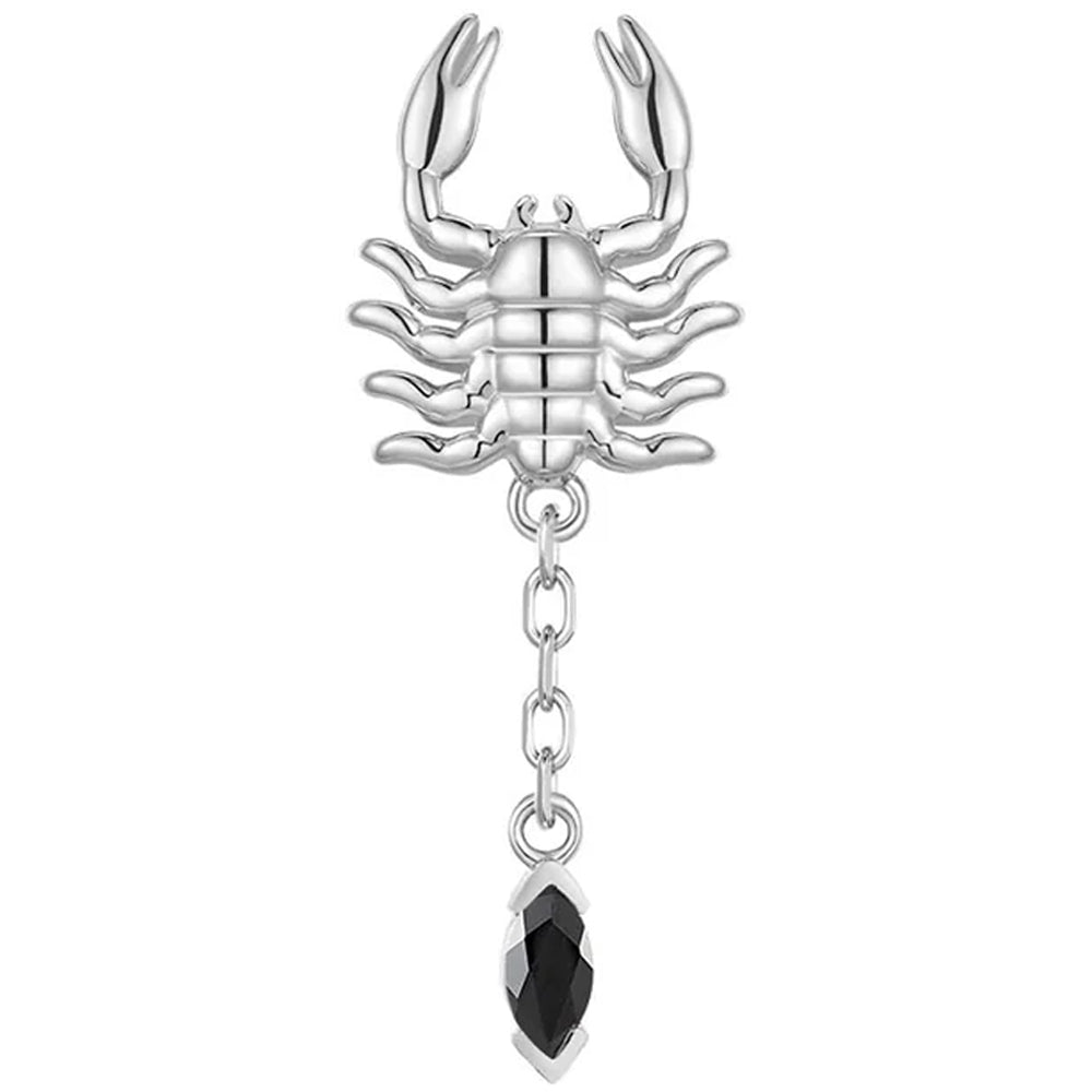 threadless: "Draco" Scorpion End in Gold with Black Agate