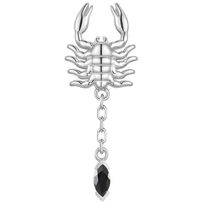 threadless: "Draco" Scorpion End in Gold with Black Agate