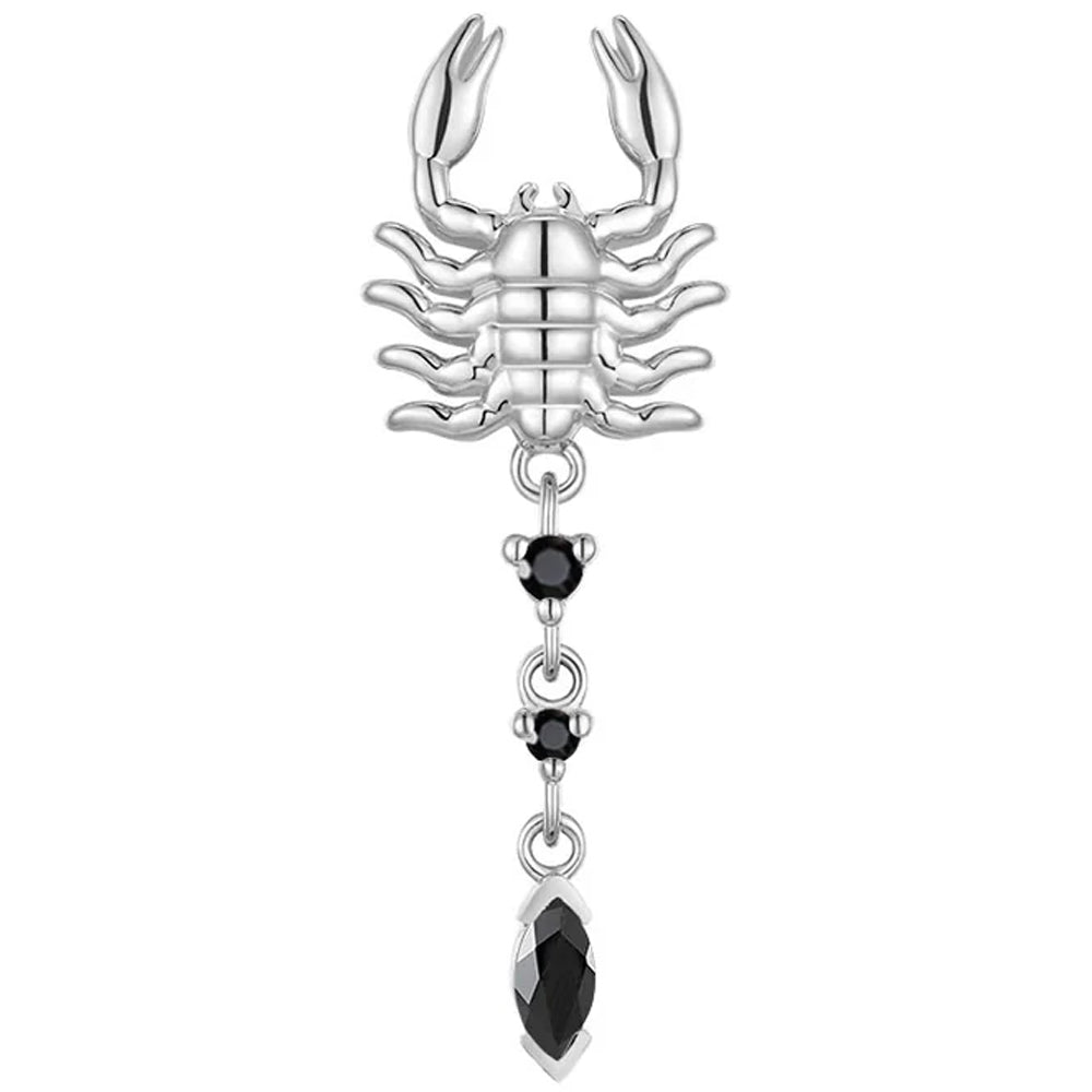threadless: "Draco" Scorpion End in Gold with Black Agate
