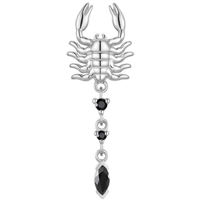 threadless: "Draco" Scorpion End in Gold with Black Agate
