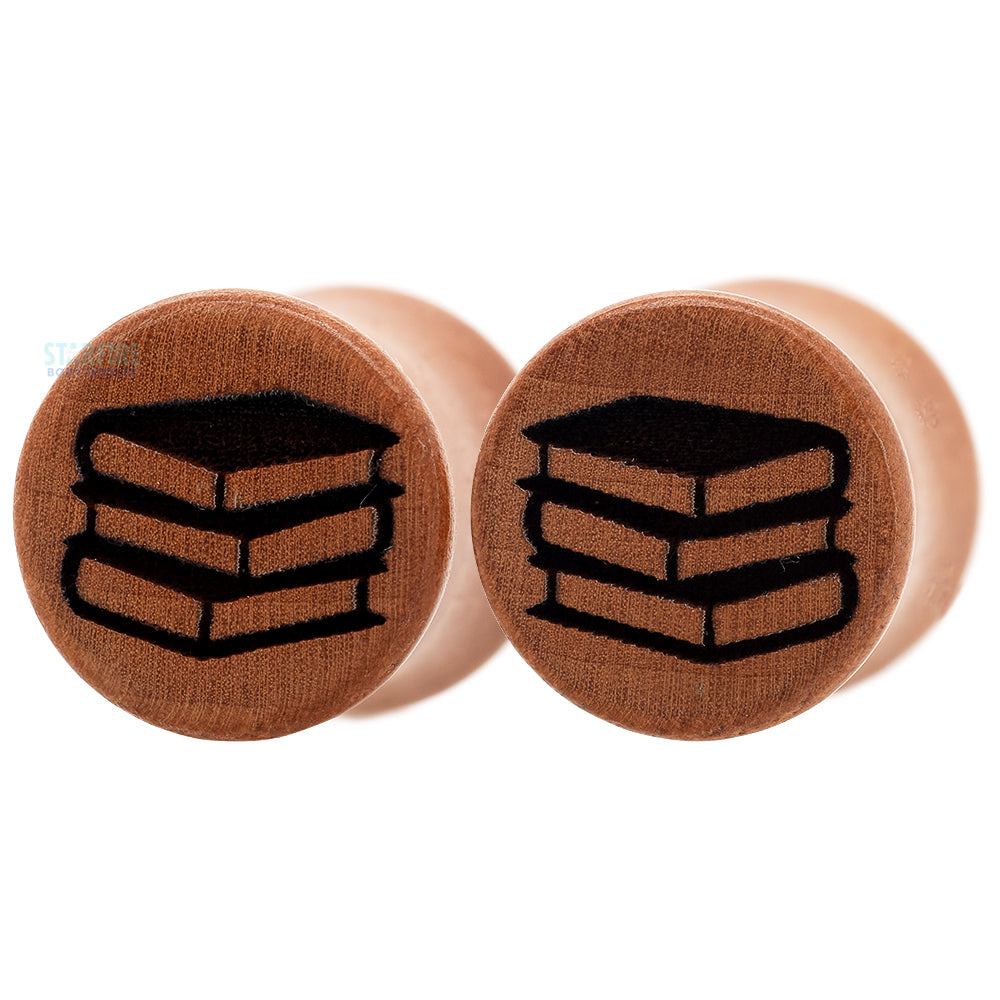 Book Stack Wood Plugs